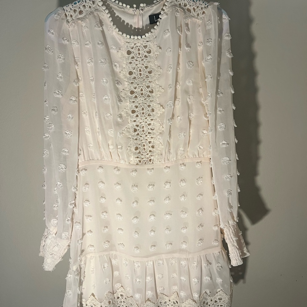 Lulus Cream Lace Dress